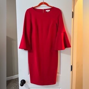 Calvin Klein Size 6 Red Formal Dress